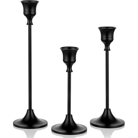 3 pièces Chandelier, chandelier décoratif pour mariage nappes vintage et moderne (Noir) (1/4)