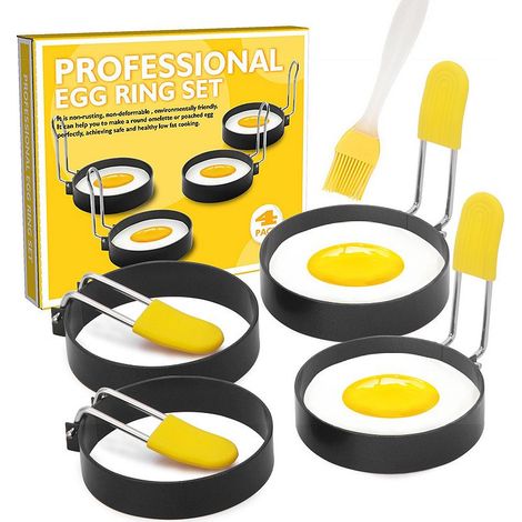 Moule À Omelette - Moule À Crêpe En Fonte - Pour Cuisinière Électrique Gaz Induction - Lot De 4 Pièces (1/5)