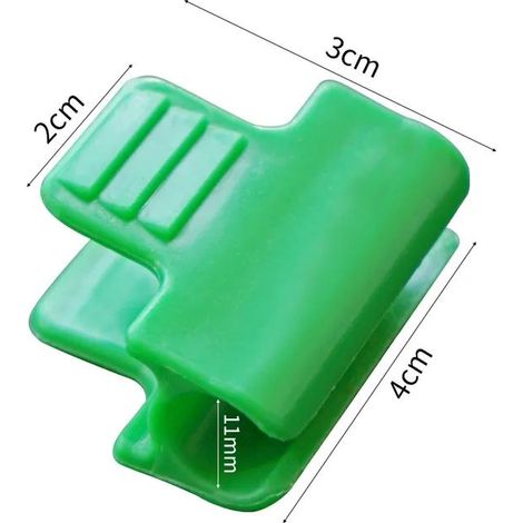 30 clips de fijación para film de serre, 40 × 30 mm, diámetro 11 mm, verts (1/5)