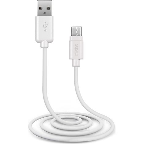 SBS TECABLEMICROW USB Kabel USB 2.0 1 m Micro-USB B USB A Weiß