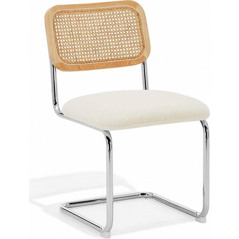 Lot de 2 chaises en velours texturé crème BROOKS (1/5)