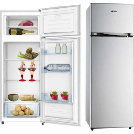 Frigorifero Nikkei Doppia porta Classe E colore Inox KNDP240ES