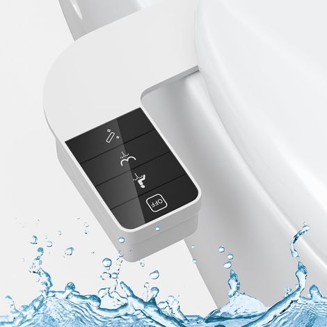 Bidet-Toilette WC, Japanisches Toilettenbecken, Bidet-Sprüher, nicht elektrisch, mit doppelbaren, ausziehbaren, selbstreinigenden Düsen, ultraflache Befestigung