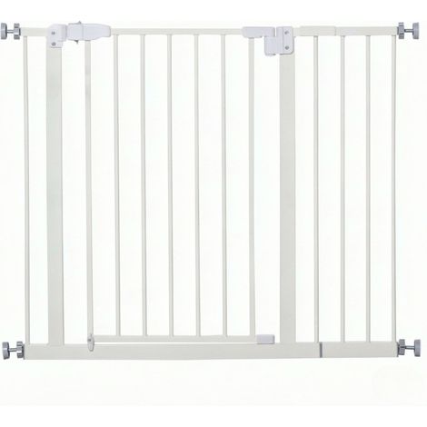 Cancelletto di sicurezza estensibile in metallo bianco, autochiusura, per scale FloraGrace (1/5)