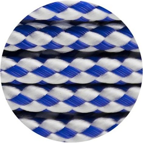 Cordón Poliplástico Trenzado - Azul - Blanco (1/2)