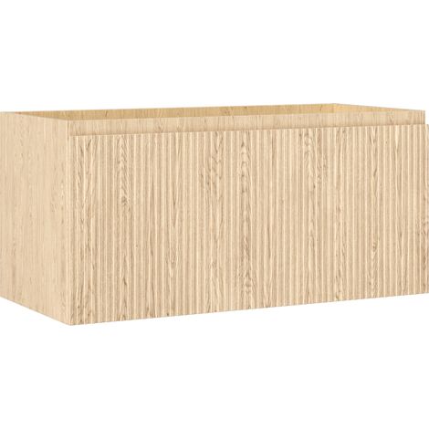 Mexen Rivel meuble de salle de bains sous lavabo 100 cm, 1 tiroir, rainuré, chêne - 91A20-10047-1-BF81 (1/5)