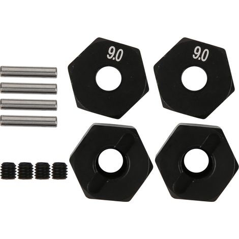 Moyeu hexagonal de roue amélioré, pièce de rechange compatible SCX10 90046 90047 RR10 RC Crawler 9.0mm (1/5)