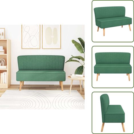 Divano da soggiorno - vidaXL Divano in Stoffa 117x55,5x77 cm Verde - Divano da casa