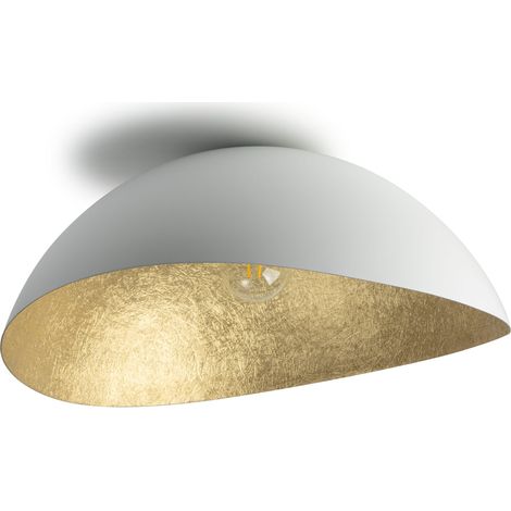 Plafoniera rotonda bianco oro 89cm Solaris E27 Sigma (1/2)