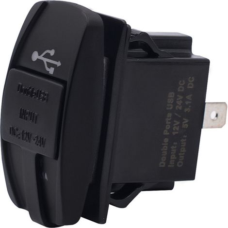 5V 3,1A Dual-USB-Anschluss-Auto-/Motorrad-Ladeadapter mit Zigarettenanzünderstecker und Stromausgang (1/5)