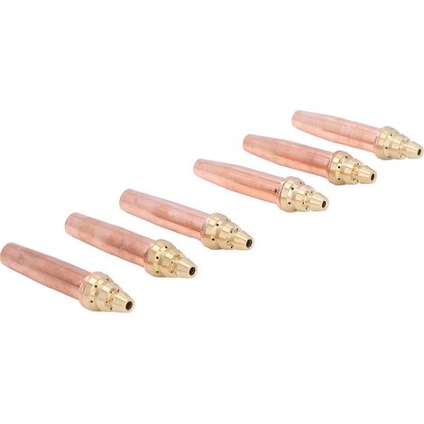 Set de 6 buses de coupe acétylène en laiton et cuivre, torche propane, embouts soudure 4 5 6 7 8 9 (1/5)