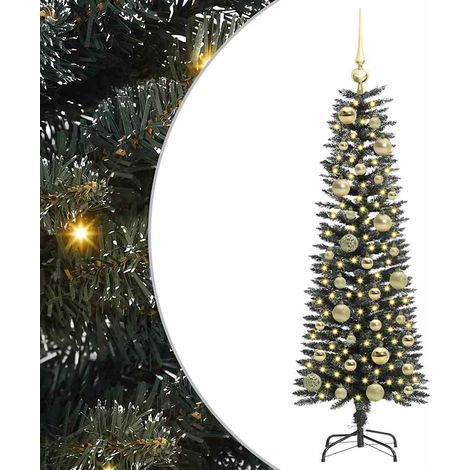 Sapin de Noël，Arbre de Noël artificiel avec 150 LED Vert 40,5 x 40,5 x 120 cm CFW41915 (1/5)