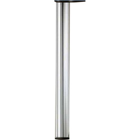GAMBA IN ACCIAIO PER TAVOLI Ø60 H710 MM CROMATA