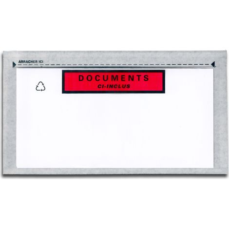 Lot de 1000 Pochettes Documents ci-inclus PAC-LIST DL