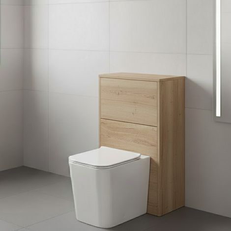 Nuie Juno Autumn Oak Woodgrain 500mm Toilet Unit - NPF1841
