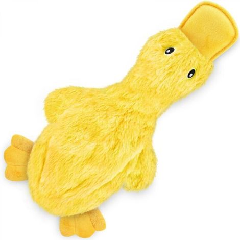 Yellow Dog Chew Toy 37 x 25 cm, 1 Piece, Pet Supplies, Interactive Dog Chew Toy, Plush Duck (1/5)