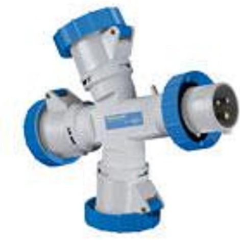 Multiplay moltiplicatore mobile 3 uscite con spina 2p+t 16a 200-250v 50-60hz 6h ip67 moltip.3u 2p+t 16a 220v 6h ip67 753126 (1/4)