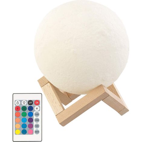 Lampe lune télécommandée à luminosité et couleur variables, Ø 15 cm [          ] (1/5)