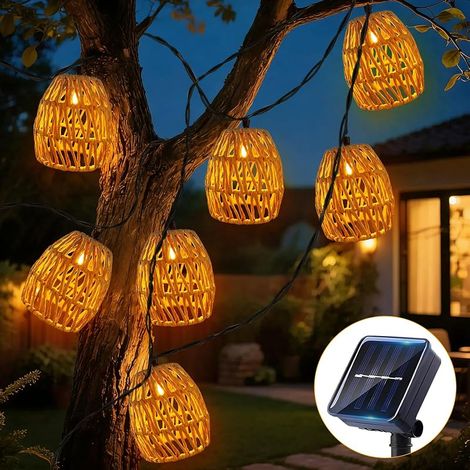 10 LED Guirlande Lumineuse Exterieure Solaire 3.6m, Guirlande Solaire Exterieur Jardin, IP65 Imperméable, Guirlande LED Guinguette Exterieur Intérieur, Décoration Pour Balcon Patio Porche (A) (1/5)
