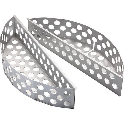 RÖSLE Cestello per carbone F50/F50 AIR, cestelli per carbone di alta qualità in 2 pezzi per un calore uniforme nella griglia del bollitore, adatto per griglie con un diametro di 50 cm, acciaio