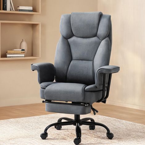 Chaise de bureau en similicuir acier MDF mousse 68 x 80 x 126 cm (1/5)