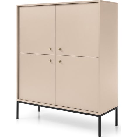 Selsey Monne Highboard Hochkommode, Beige im Vintage Look (1/5)