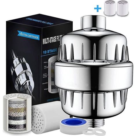 10-stage shower filter, water purifier, filters limescale and moisturizes skin, for use in the shower. - AquaForge (1/5)