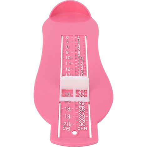 Outil de mesure des pieds pour enfants et bébés - Règle pour mesurer les pieds et acheter des chaussures - Rose
