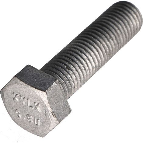 Vis métaux Tête hexagonale TH M20X50 Classe 8.8 Forte tenue à la corrosion Acier galvanisé à chaud ISOFIT