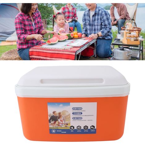 Nevera portátil isotérmica de 8 litros – Nevera compacta y robusta para acampadas, picnics y la playa – Naranja (1/5)
