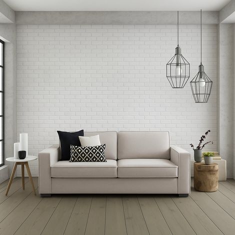 Talamo Italia Canapé fixe Ylenia, Canapé 3 places, 100% Made in Italy, Canapé de salon en tissu, avec accoudoirs standards, Cm 220x95h90, Tourterelle, avec emballage renforcé (1/4)