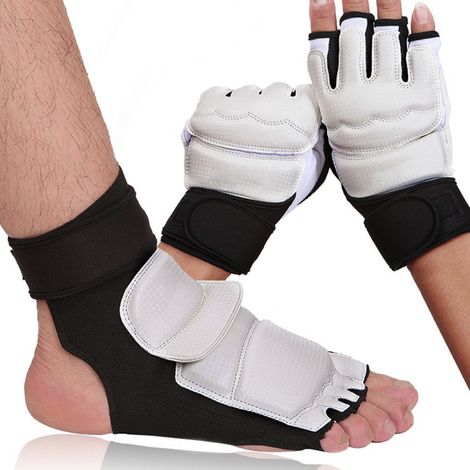 Gants de boxe Taekwondo professionnels pour adultes et enfants - Sac de frappe, entraînement et sparring, taille S, respirants. (1/5)
