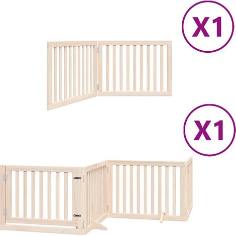 Maison Exclusive - Cancello per Cani Pieghevole 6 Pannelli 480 cm Legno di Pioppo
