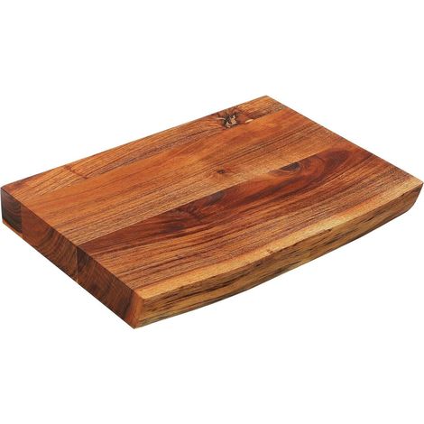 Planche à découper en bois d'acacia massif - Planche à découper pour viande - Bois dur issu de sources durables - Planche de cuisine - 41 × 30 × 5 cm (1/5)