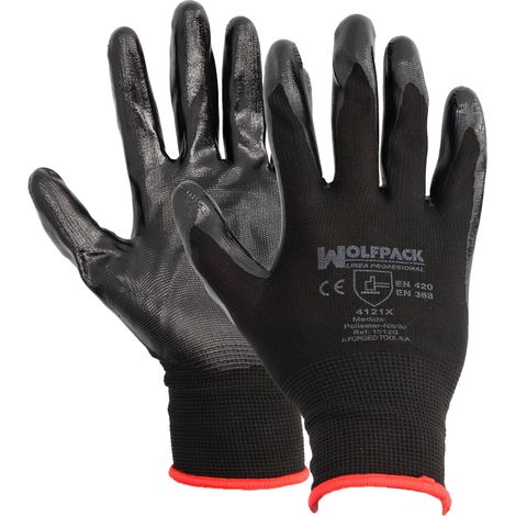 Nitril-/imprägnierte Nylonhandschuhe 11" (Paar) (1/3)