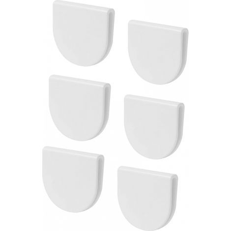 6 Pièces Clips de Rideau de Douche Anti-éclaboussures Douche Auto-adhésifs Clips pour Fixation de Rideau de Douche de Garde (1/5)