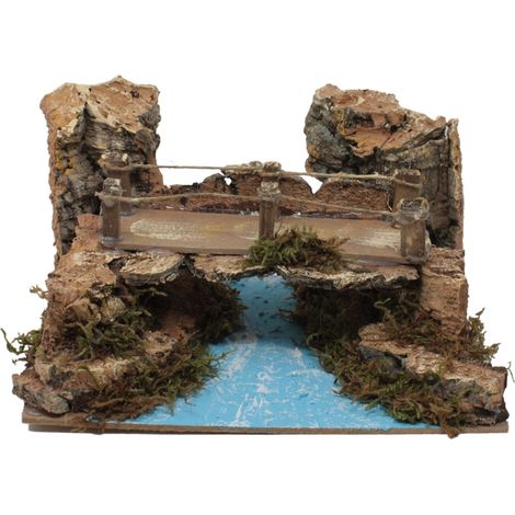 Ponte su Fiume in Legno per Presepe 20x14x12 cm 10448 (1/3)
