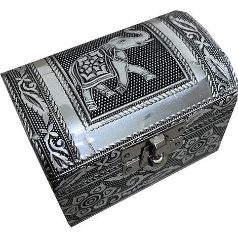 Signes Grimalt Baúl Decoracion  Baúl Elefante Cajas Y Joyeros Blanco 7x10x7cm 30675