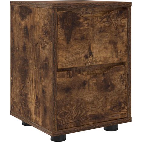 Maison Exclusive - Table de chevet Chêne fumé 30,5 x 30 x 43 cm Bois d'ingénierie (1/5)