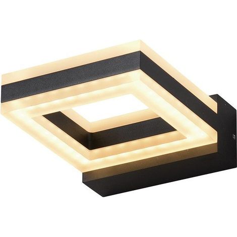 LUMINARIA EMBUTIDA LED DE PARED 12 W CUADRADA 4000K GRIS ANTRACITA IP54 Miidex Lighting® (1/5)