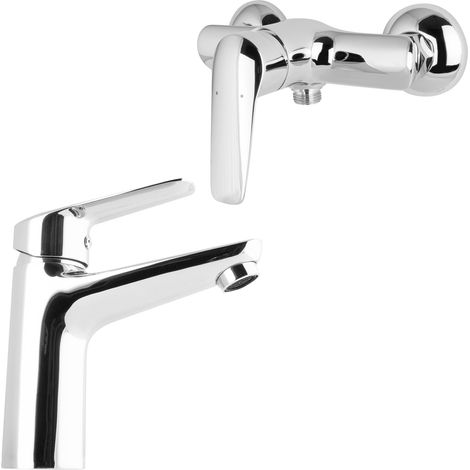 Ensemble de robinetterie PaulGurkes Venus mit mélangeur monocommande pour douche et lavabo rond