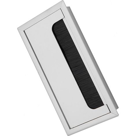 Cache-fil carré en aluminium pour bureau d'ordinateur - Couverture de trou d'insertion pour câbles (Taille moyenne) (1/5)