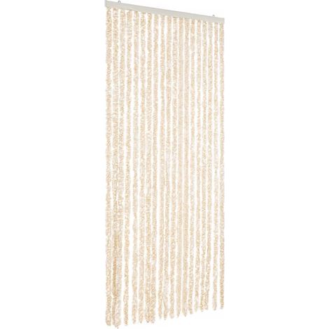 Beige und Weißes Fliegengitter 56x185 cm Chenille (1/5)
