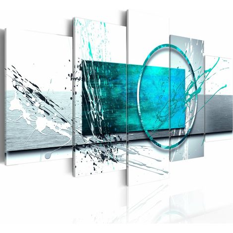 Tableau expression turquoise - 200 x 100 cm (1/4)
