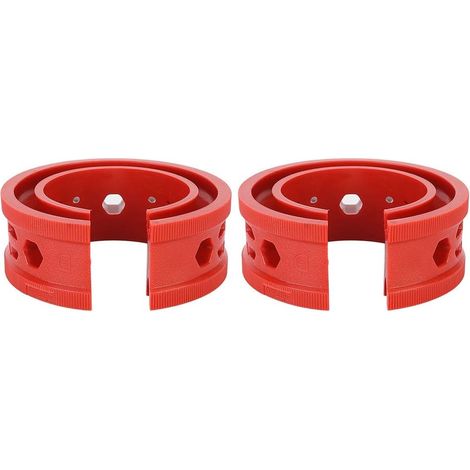Universal Car Shock Buffer, 2 Pieces/Set SEBS Red Car Chocks Struts Damper Glue Buffer Spring Automatic Maintenance Tool (D) (1/5)