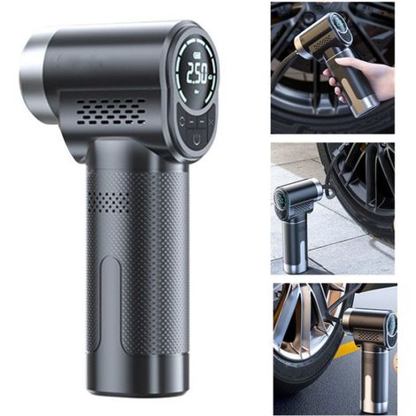 Gonfleur sans fil portable - - ST-5518, écran digital intelligent, pour voiture & vélo, léger & pratique, arrêt automatique (1/4)