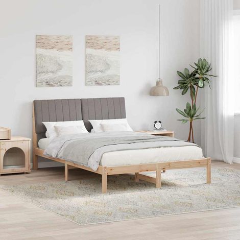 Estructura de cama Marrón 135 x 190 cm Madera de pino macizo