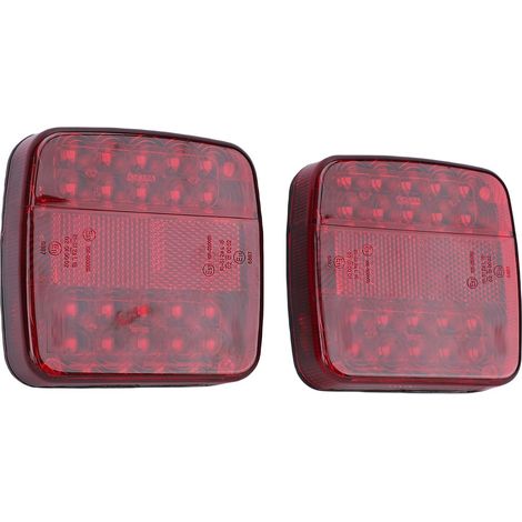 Feux de remorque magnétiques sans fil, rechargeables, portables, à LED, étanches IP65, avec émetteur 2,4 GHz à 7 broches et base à ventouse. (1/5)