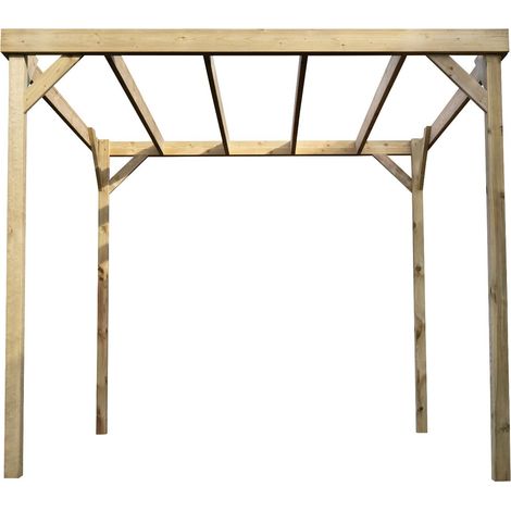 Box pergola, wooden diy kit , 3m x 4.2m (Natural finish)