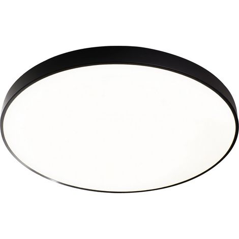 Plafonnier LED rond noir 21W 3000K IP44 Ateia Italux
